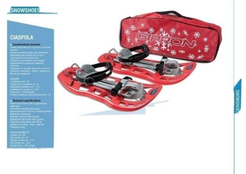 Ciaspole racchette da neve made in Italy unisex misura unica con alzatacco Meglior prezzo best price trova prezzi