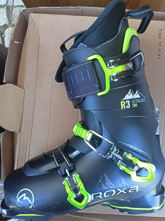 Scarponi da all mountain da sci freeride Roxa r3 100 flex con inserti Dynafit scialpinismo