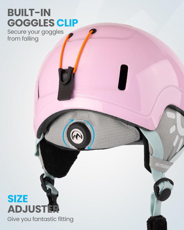 Casco da sci Outdoor Master REINDEER KIDS color grigio verde da bimbo