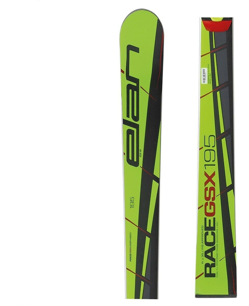 Sci da gara da gigante top ELAN GSX WC FIS Plate 195 cm sandwich skis wood core